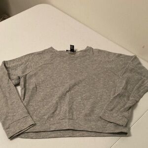 Gray Juniors Crop Sweater